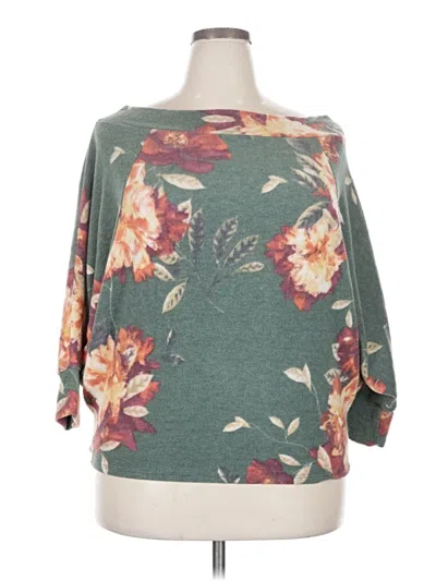 Pre-owned Vine & Love Pullover Sweater In Green