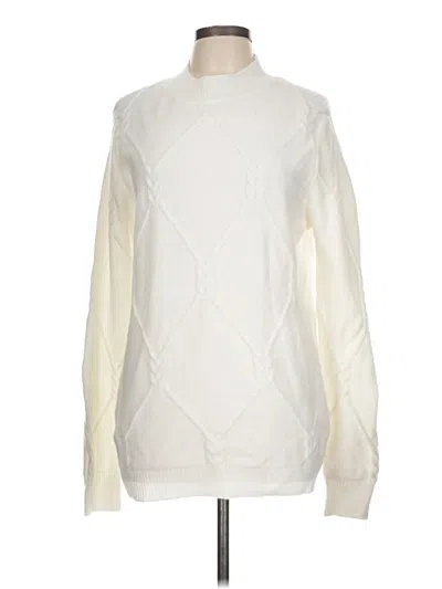 Pre-owned Vine & Love Pullover Sweater In White