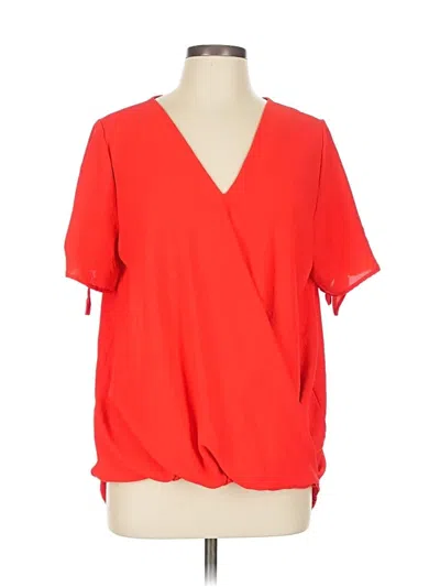Pre-owned Vine & Love Short Sleeve Blouse In Orange
