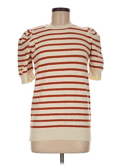 Pre-owned Vine & Love Short Sleeve Turtleneck In Ivory