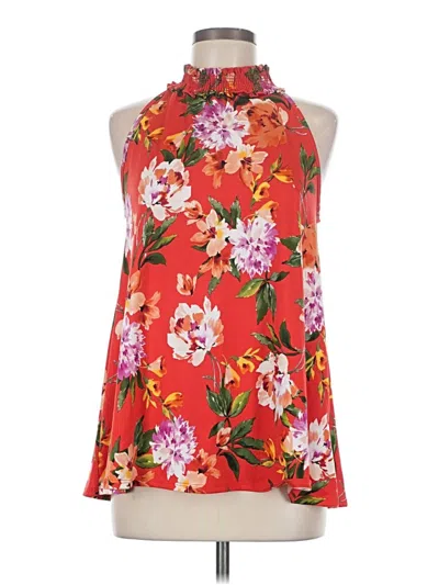 Pre-owned Vine & Love Sleeveless Blouse In Red