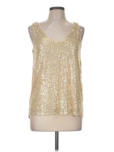 Pre-owned Vine & Love Sleeveless Top Gold Scoop Neck Tops