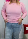 Vine & Love Val Long Sleeve Top In Pink In Pink