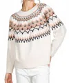 Vine & Love Winter Wonderland Fair Isle Sweater In Cream In Neutral