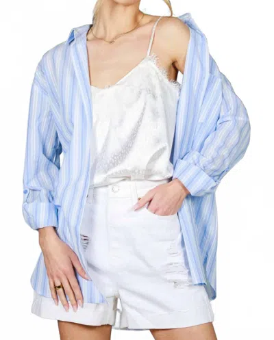 Vine & Love Women's Portside Stripe Shirt In Blue