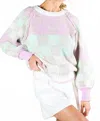 Vine & Love Write This Down Sweater In Multi In Pink