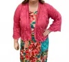 Vine Street Crinkle Shrug In Coral In Pink