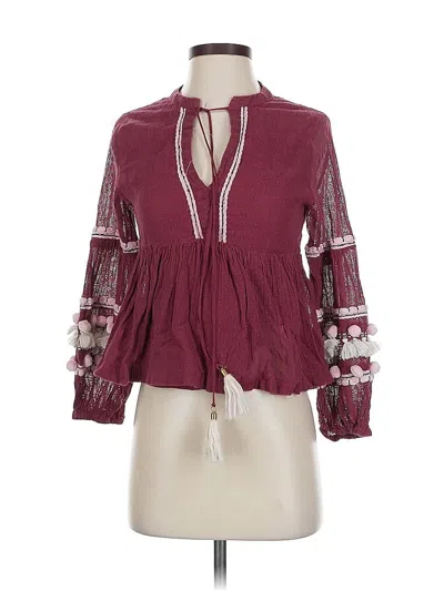 Pre-owned Vineet Bahl Cardigan Sweater In Burgundy