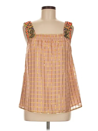 Pre-owned Vineet Bahl Sleeveless Blouse In Orange