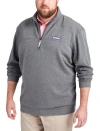 Vineyard Vines Big & Tall 1/4-zip Collegiate Shep Shirt In Charcoal