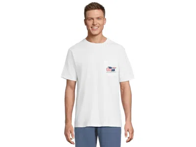 Vineyard Vines 2025 Graduation Whale Short Sleeve Tee Men's T Shirt White Cap: Xl In Blue