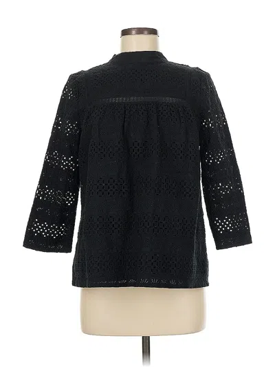 Pre-owned Vineyard Vines 3/4 Sleeve Blouse In Black