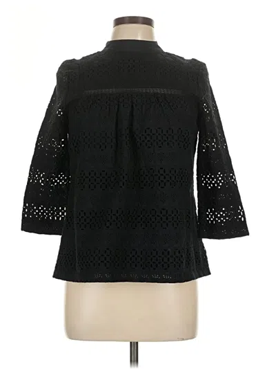 Pre-owned Vineyard Vines 3/4 Sleeve Blouse In Black