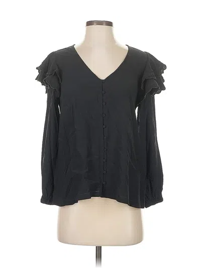 Pre-owned Vineyard Vines 3/4 Sleeve Blouse In Black