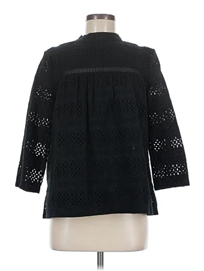 Pre-owned Vineyard Vines 3/4 Sleeve Blouse In Black