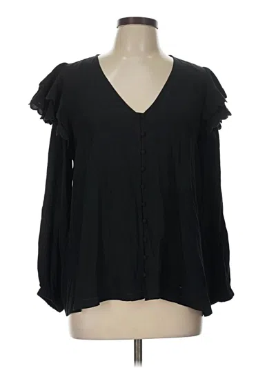 Pre-owned Vineyard Vines 3/4 Sleeve Blouse In Black