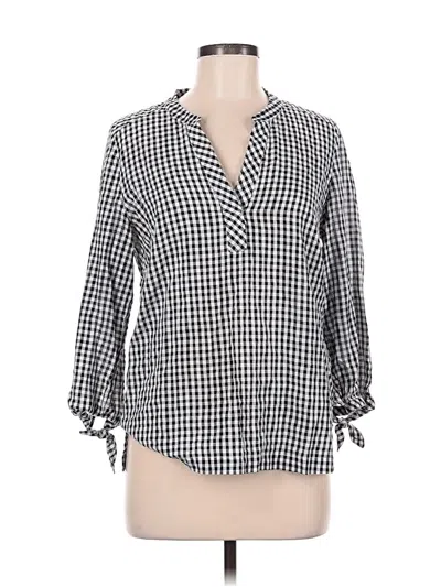 Pre-owned Vineyard Vines 3/4 Sleeve Blouse In Black
