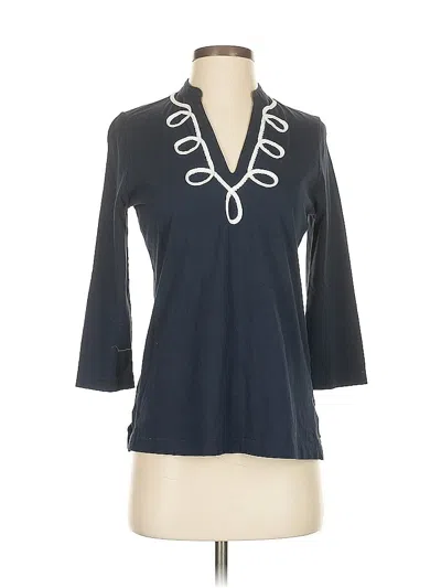 Pre-owned Vineyard Vines 3/4 Sleeve Blouse In Blue