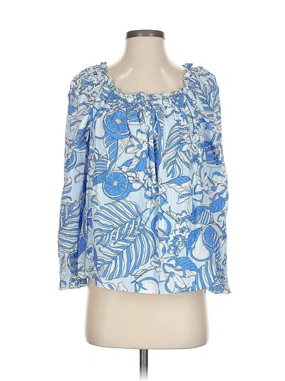 Pre-owned Vineyard Vines 3/4 Sleeve Blouse In Blue