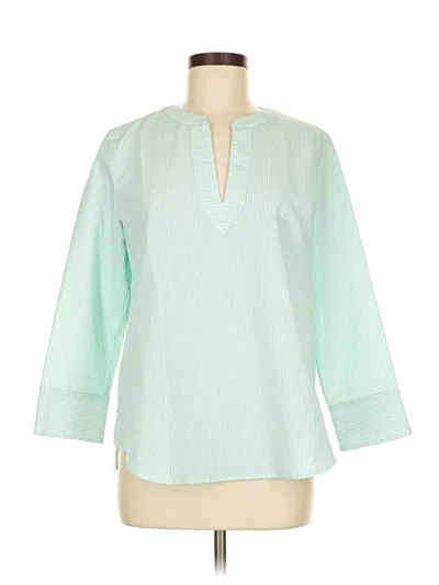 Pre-owned Vineyard Vines 3/4 Sleeve Blouse In Blue