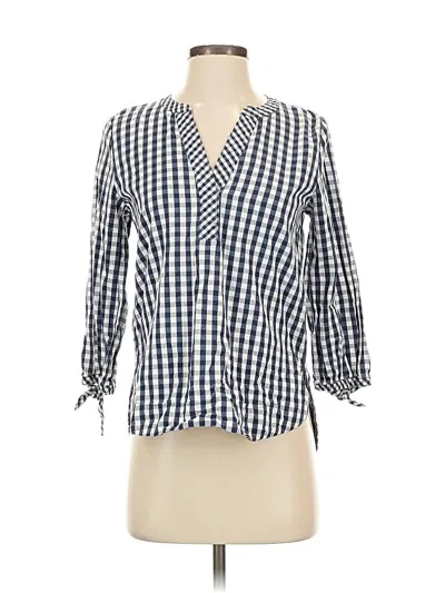 Pre-owned Vineyard Vines 3/4 Sleeve Blouse In Blue