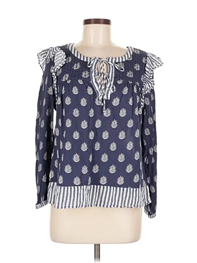 Pre-owned Vineyard Vines 3/4 Sleeve Blouse In Blue