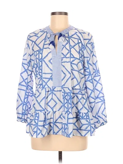Pre-owned Vineyard Vines 3/4 Sleeve Blouse In Blue