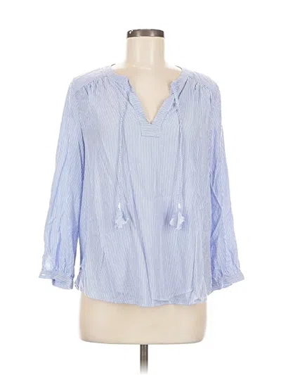 Pre-owned Vineyard Vines 3/4 Sleeve Blouse In Blue