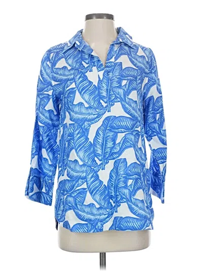 Pre-owned Vineyard Vines 3/4 Sleeve Blouse In Blue