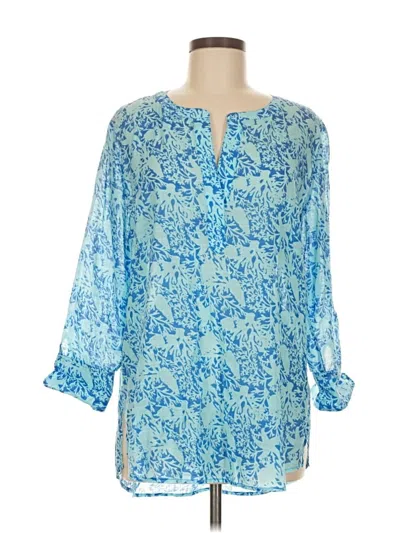 Pre-owned Vineyard Vines 3/4 Sleeve Blouse In Blue