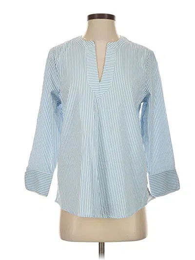Pre-owned Vineyard Vines 3/4 Sleeve Blouse In Blue