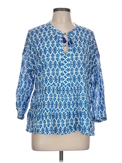 Pre-owned Vineyard Vines 3/4 Sleeve Blouse In Blue