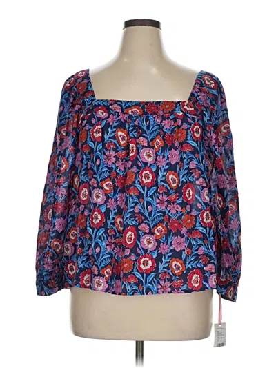 Pre-owned Vineyard Vines 3/4 Sleeve Blouse In Blue