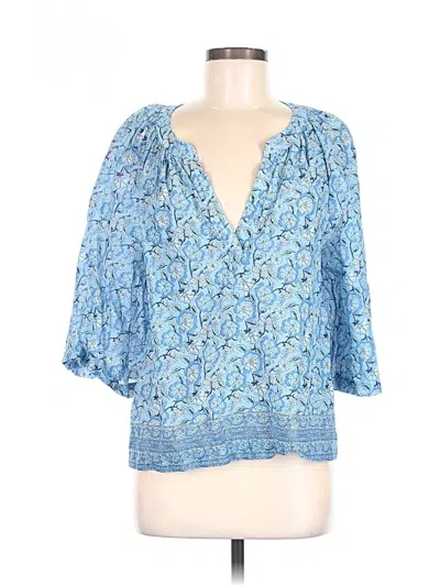 Pre-owned Vineyard Vines 3/4 Sleeve Blouse In Blue