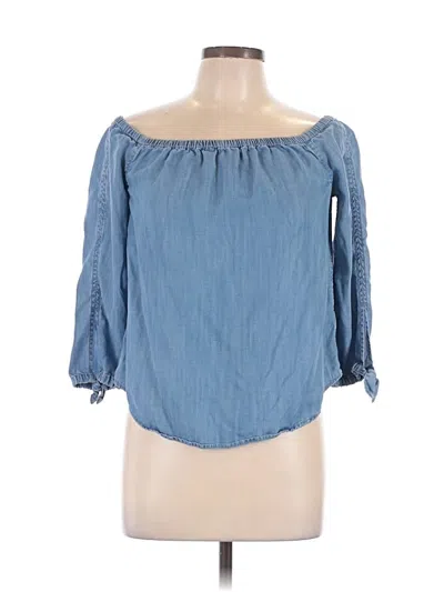 Pre-owned Vineyard Vines 3/4 Sleeve Blouse In Blue
