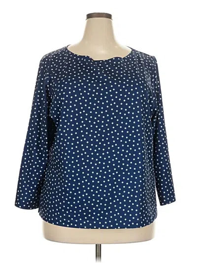 Pre-owned Vineyard Vines 3/4 Sleeve Blouse In Blue