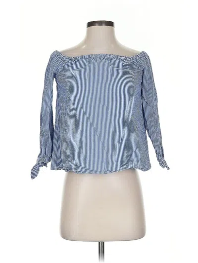 Pre-owned Vineyard Vines 3/4 Sleeve Blouse In Blue