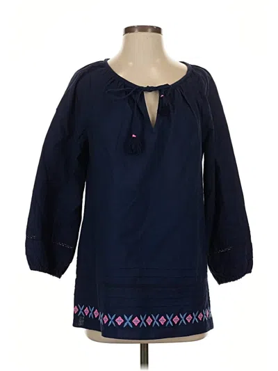 Pre-owned Vineyard Vines 3/4 Sleeve Blouse In Blue