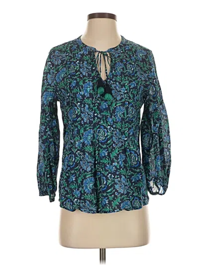 Pre-owned Vineyard Vines 3/4 Sleeve Blouse In Blue
