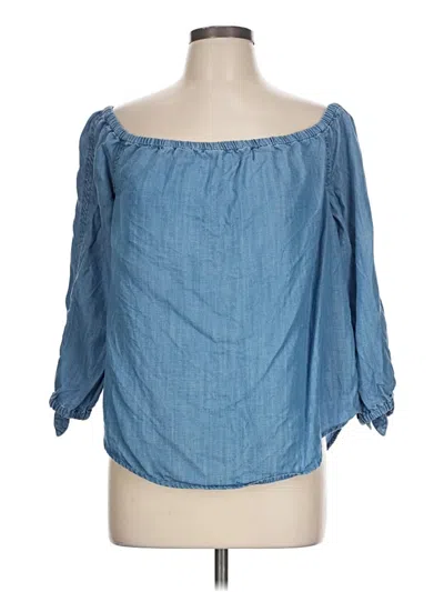 Pre-owned Vineyard Vines 3/4 Sleeve Blouse In Blue