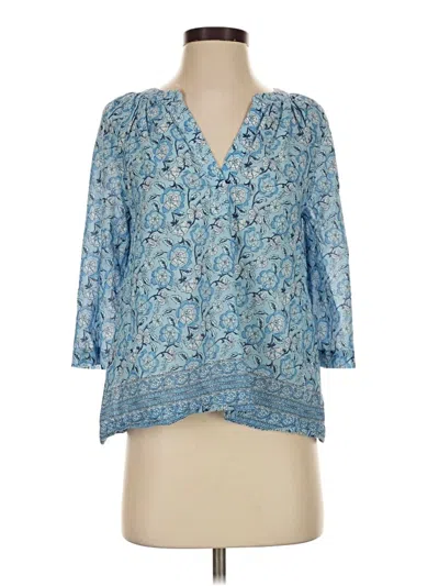 Pre-owned Vineyard Vines 3/4 Sleeve Blouse In Blue