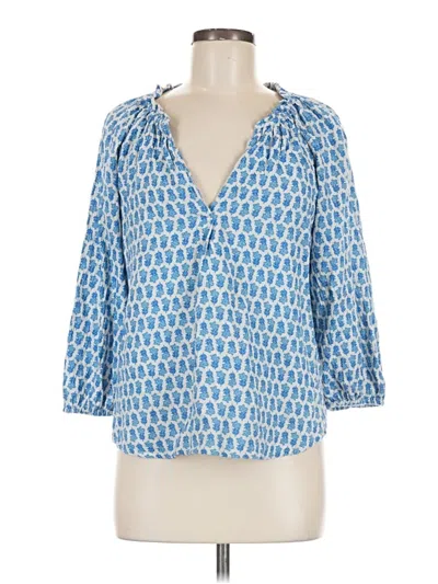 Pre-owned Vineyard Vines 3/4 Sleeve Blouse In Blue