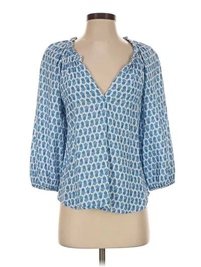 Pre-owned Vineyard Vines 3/4 Sleeve Blouse In Blue