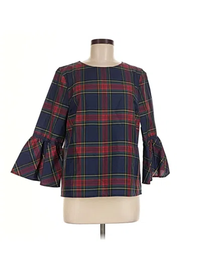 Pre-owned Vineyard Vines 3/4 Sleeve Blouse In Blue