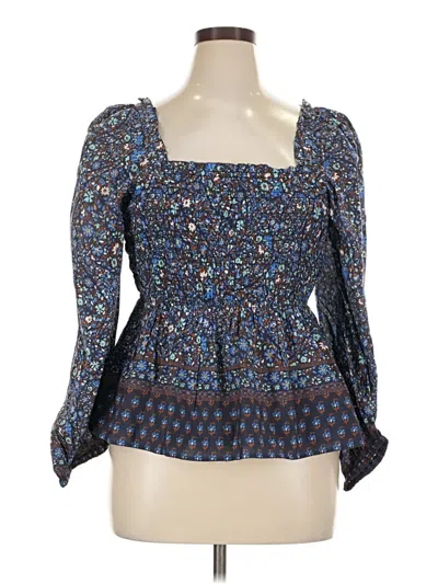 Pre-owned Vineyard Vines 3/4 Sleeve Blouse In Blue