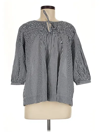 Pre-owned Vineyard Vines 3/4 Sleeve Blouse In Blue