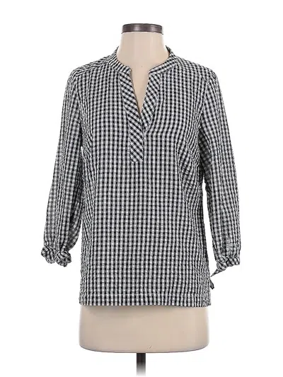 Pre-owned Vineyard Vines 3/4 Sleeve Blouse In Gray