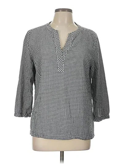 Pre-owned Vineyard Vines 3/4 Sleeve Blouse In Gray