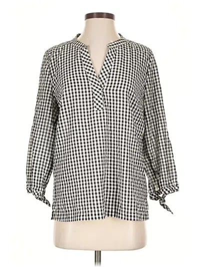 Pre-owned Vineyard Vines 3/4 Sleeve Blouse In Gray