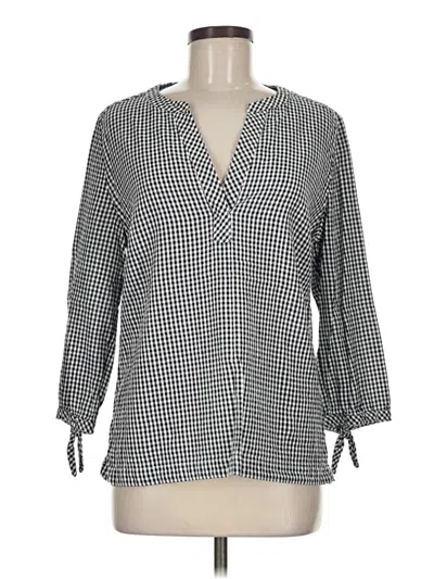 Pre-owned Vineyard Vines 3/4 Sleeve Blouse In Gray